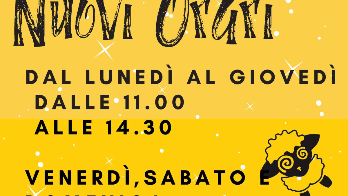 Cascina Muschiona - nuovi orari febbraio 2021